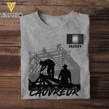 Personalized French Roofer Tshirt Printed 22JUL-HC20