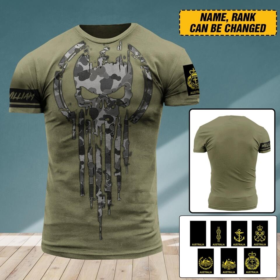 Personalized Australian Navy Veteran/ Solider Tshirt 3D Printed QTDT2106