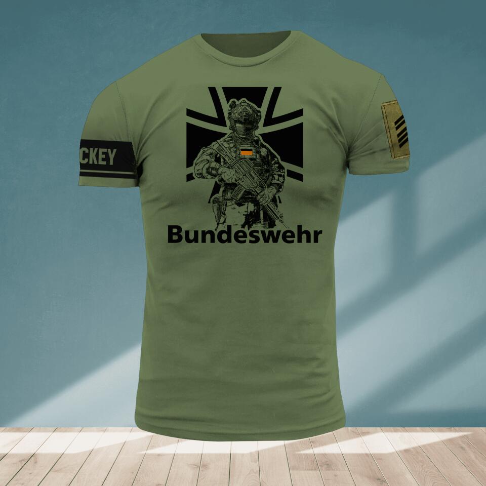 Personalized German Veteran/ Solider Bundeswehr Tshirt 3D Printed QTDT2106