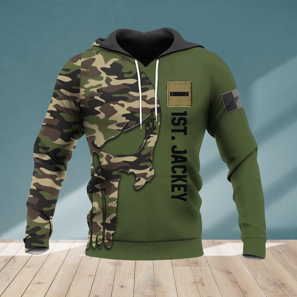 Personalized French Soldier Hoodie 3D Printed 22JUL-HQ21