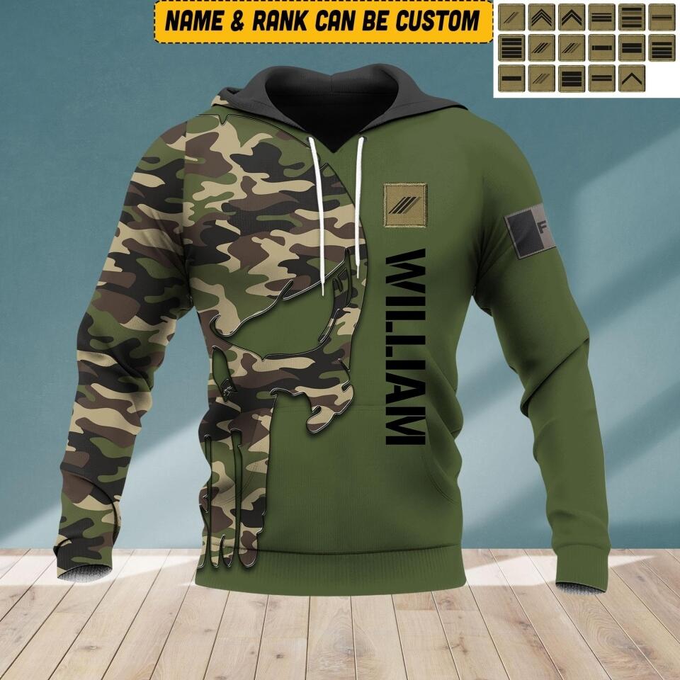 Personalized French Soldier Hoodie 3D Printed 22JUL-HQ21