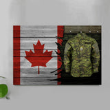 Personalized Canadian Solider/ Veteran Camo Canvas QTVQ2106