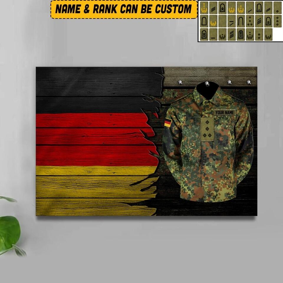 Personalized German Solider/ Veteran Camo Canvas QTVQ2106