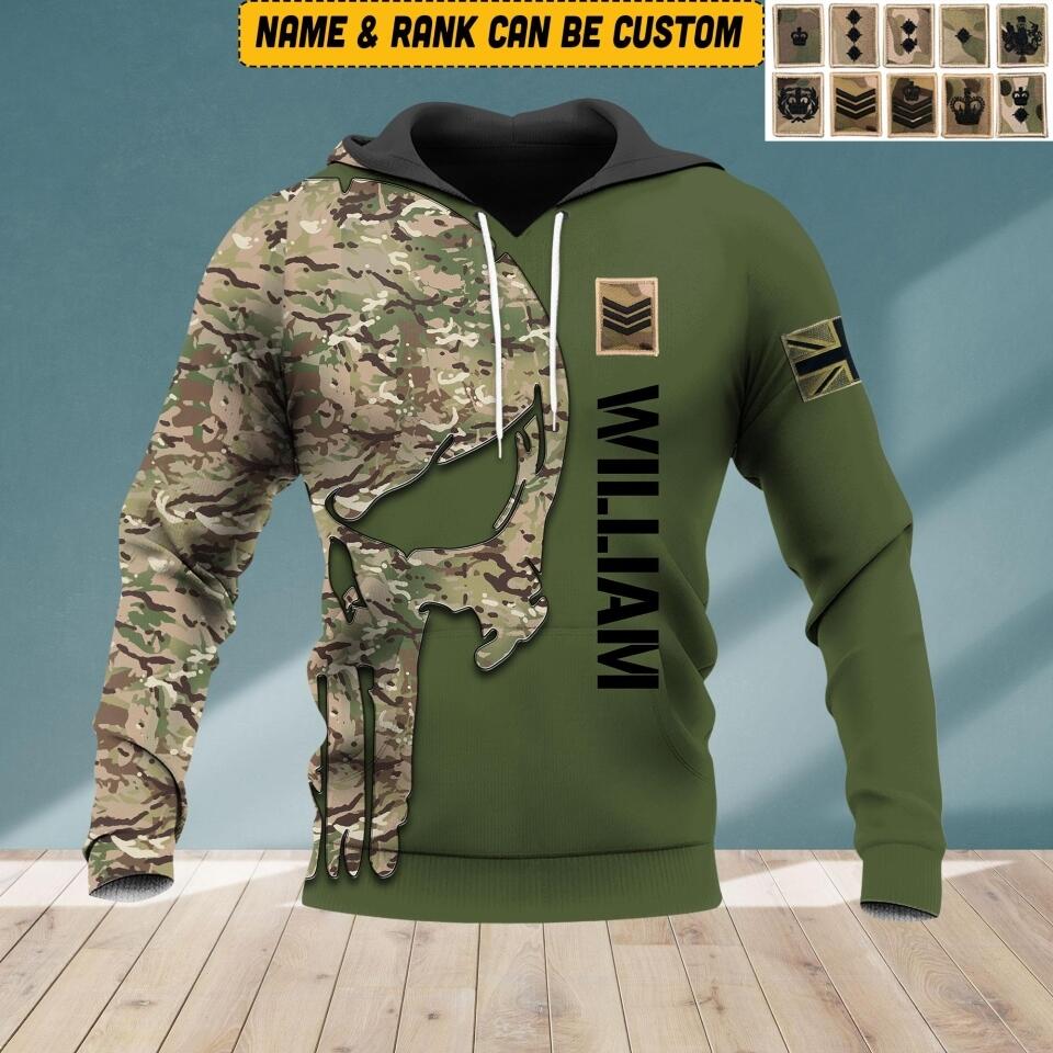 Personalized British Soldier Hoodie 3D Printed 22JUL-HQ21