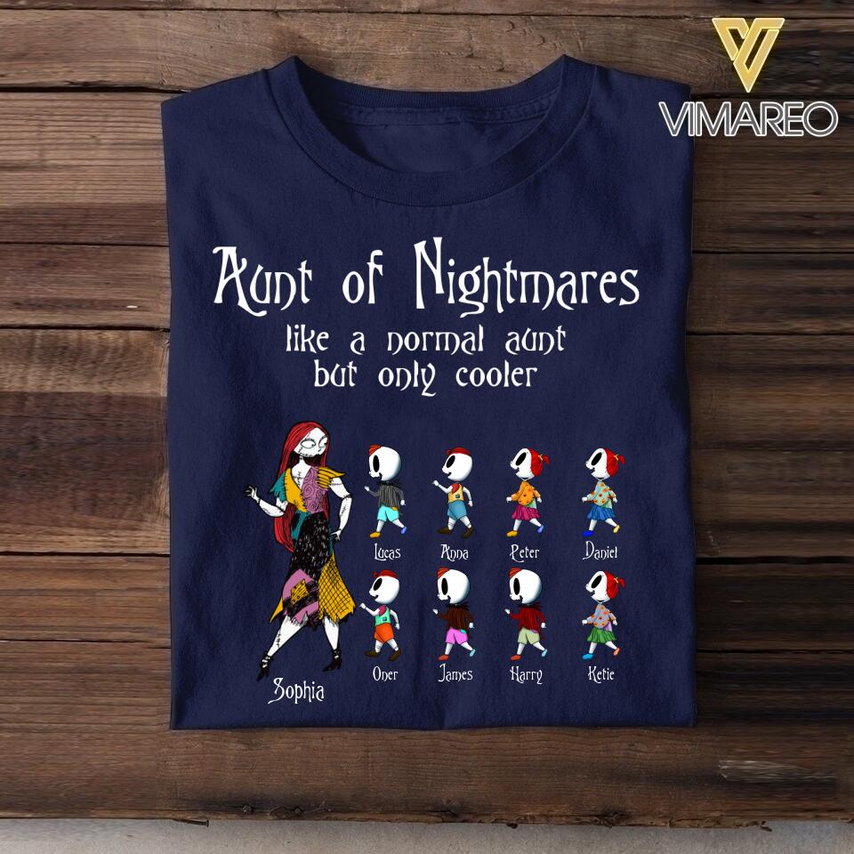 Personalized Aunt Of Nightmares Tshirt Printed 22JUL-DT22