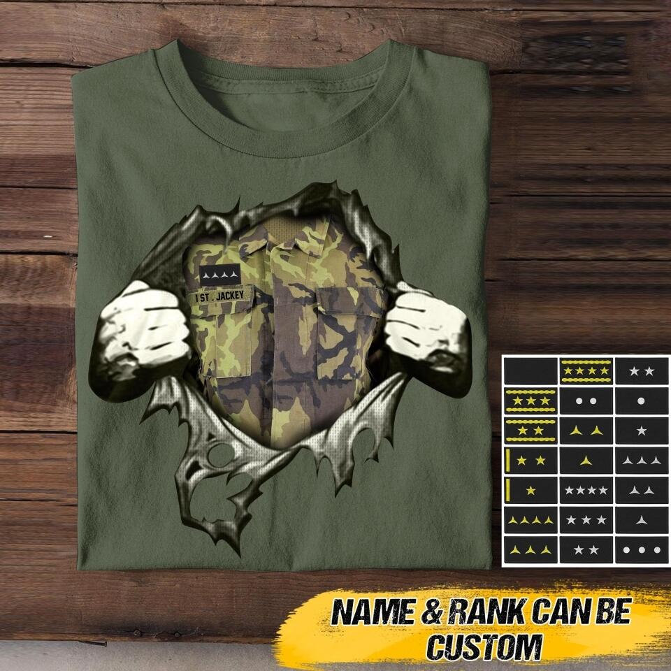 Personalized Czech Army/Soldier Tshirt Printed 22JUL-HQ22