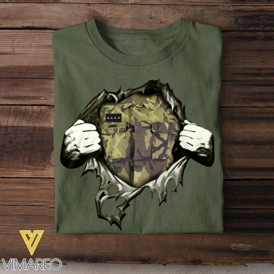 Personalized Czech Army/Soldier Tshirt Printed 22JUL-HQ22