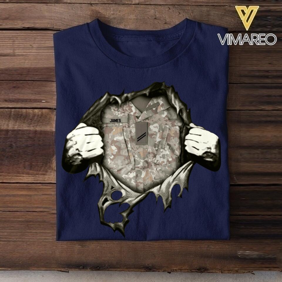 Personalized Latvian Army/Soldier Tshirt Printed 22JUL-HQ22