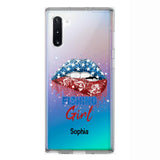 Personalized Fishing Girl Us Flag Silicon Phonecase NQHC2206