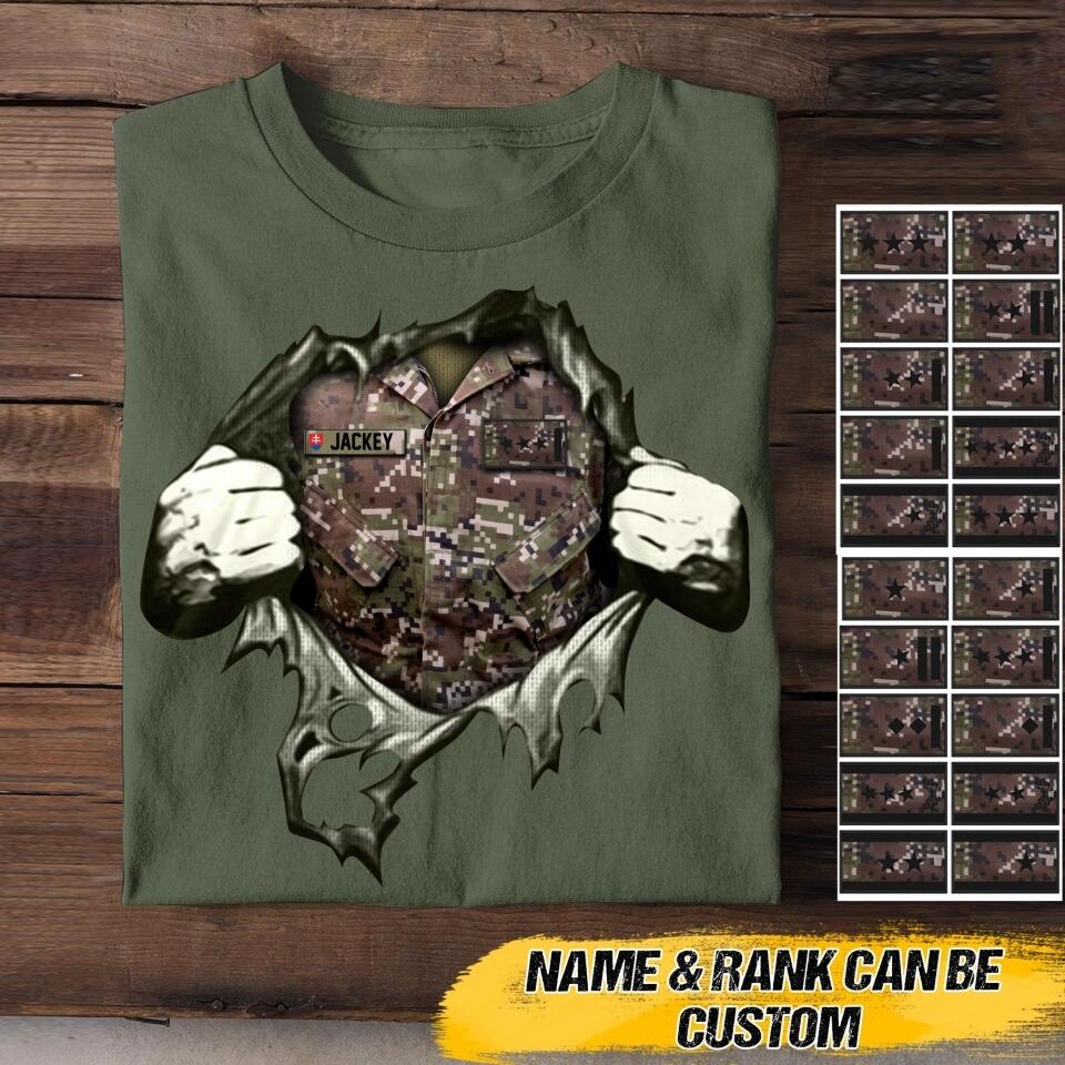 Personalized Slovak Army/Soldier Tshirt Printed 22JUL-HQ22