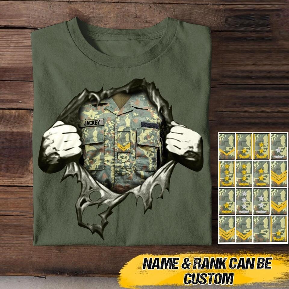 Personalized Albanian Army/Soldier Tshirt Printed 22JUL-HQ22