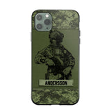 Personalized Canadian Soldier Camo Phone Case Printed 22JUL-HC23