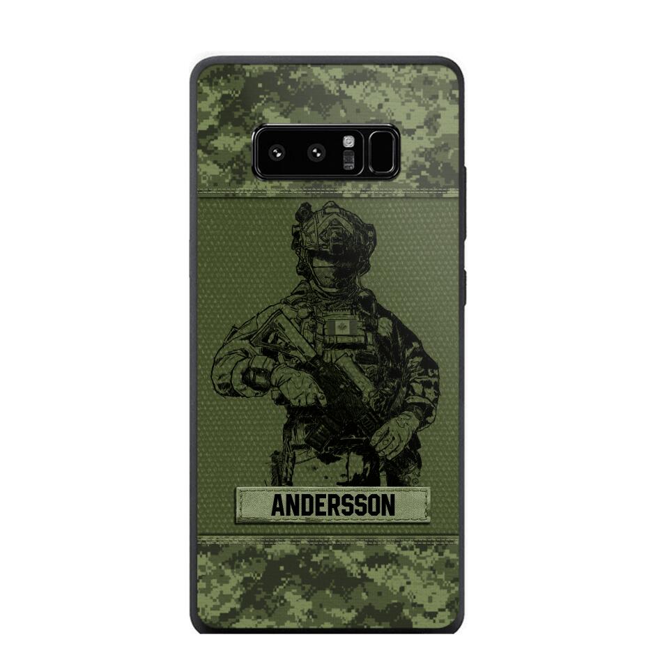 Personalized Canadian Soldier Camo Phone Case Printed 22JUL-HC23
