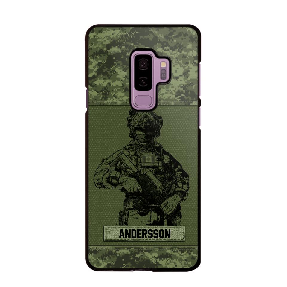 Personalized Canadian Soldier Camo Phone Case Printed 22JUL-HC23