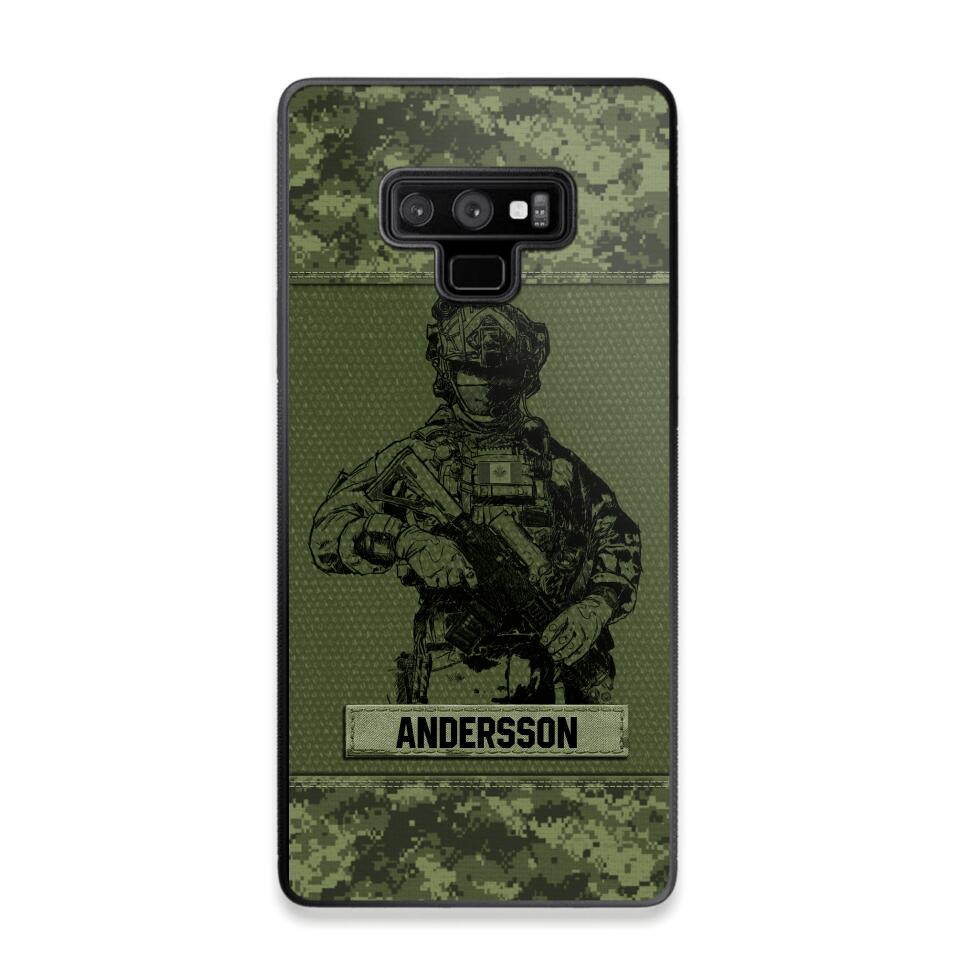 Personalized Canadian Soldier Camo Phone Case Printed 22JUL-HC23