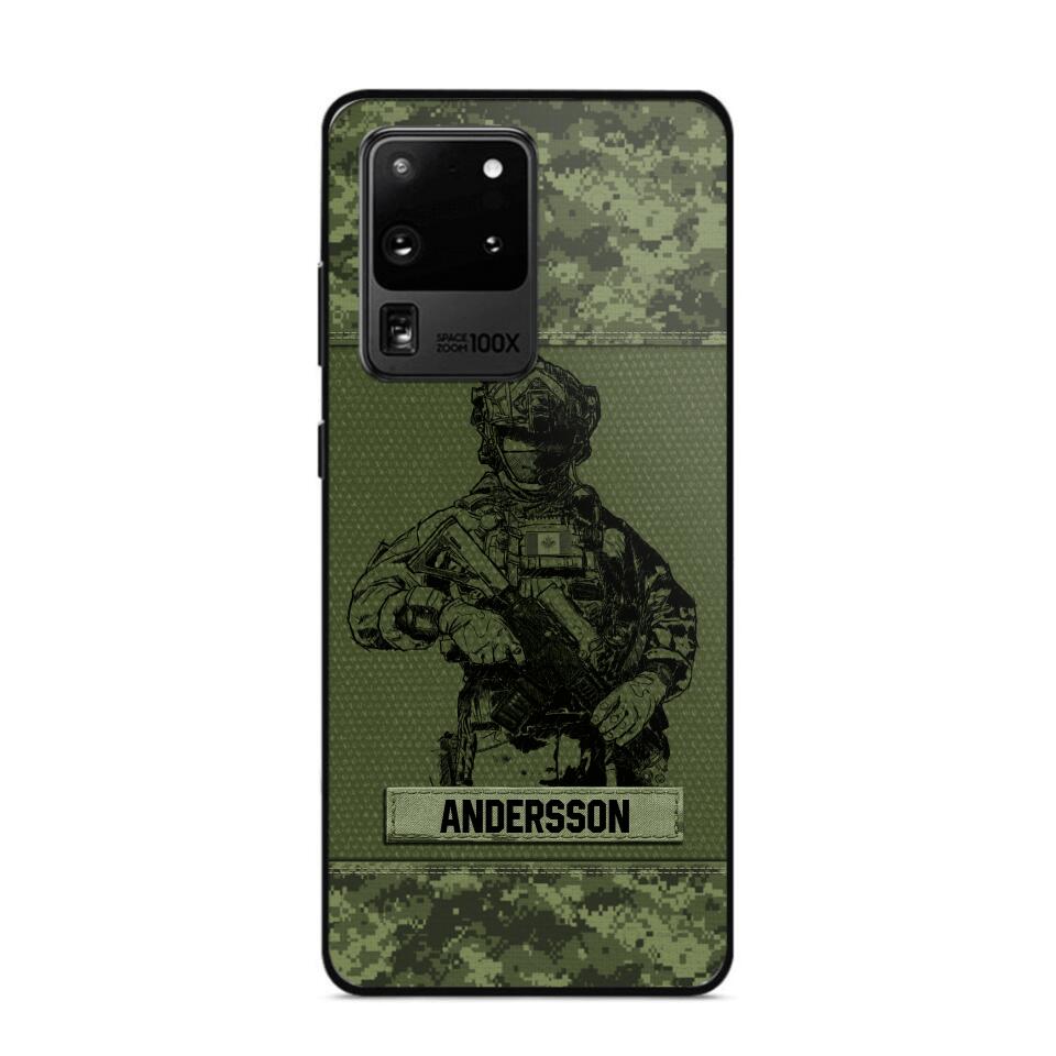 Personalized Canadian Soldier Camo Phone Case Printed 22JUL-HC23