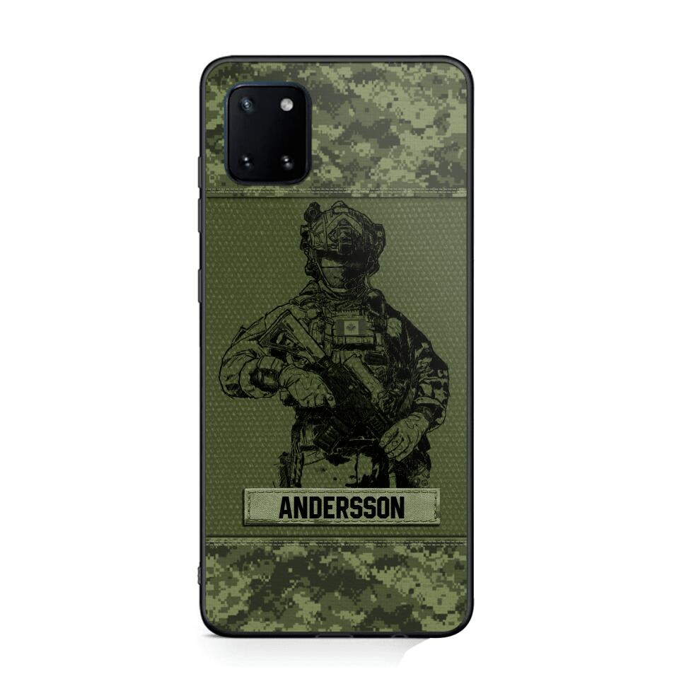 Personalized Canadian Soldier Camo Phone Case Printed 22JUL-HC23