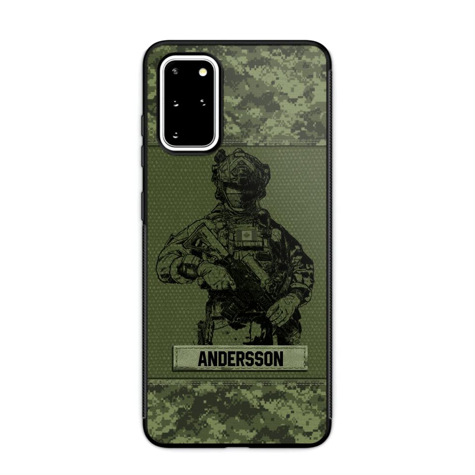 Personalized Canadian Soldier Camo Phone Case Printed 22JUL-HC23