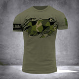 DH Personalized Swedish Veterans/Soldier Tshirt 3D Printed DT2306