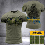 DH Personalized Swedish Veterans/Soldier Tshirt 3D Printed DT2306