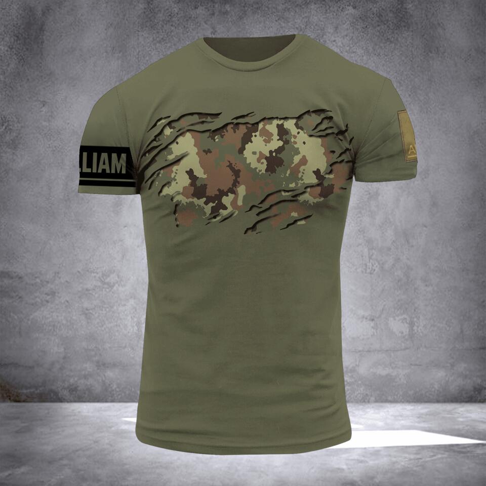 DH Personalized Italian Veterans/Soldier Tshirt 3D Printed DT2306