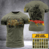 DH Personalized German Veterans/Soldier Tshirt 3D Printed DT2306