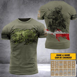 DH Personalized Danish Veterans/Soldier Tshirt 3D Printed DT2306