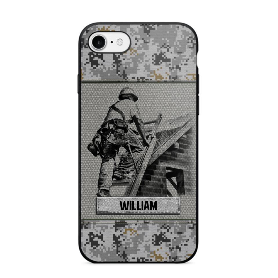 Personalized Roofer Camo Phone Case Printed 22JUL-HQ23