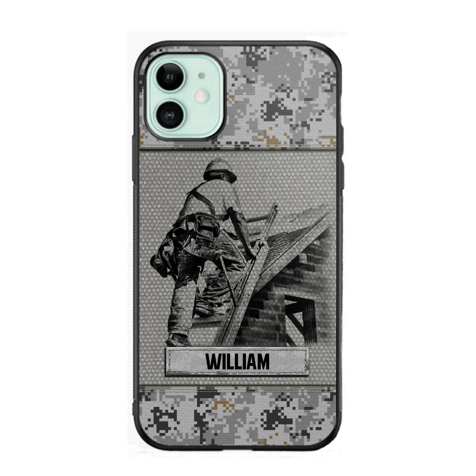 Personalized Roofer Camo Phone Case Printed 22JUL-HQ23