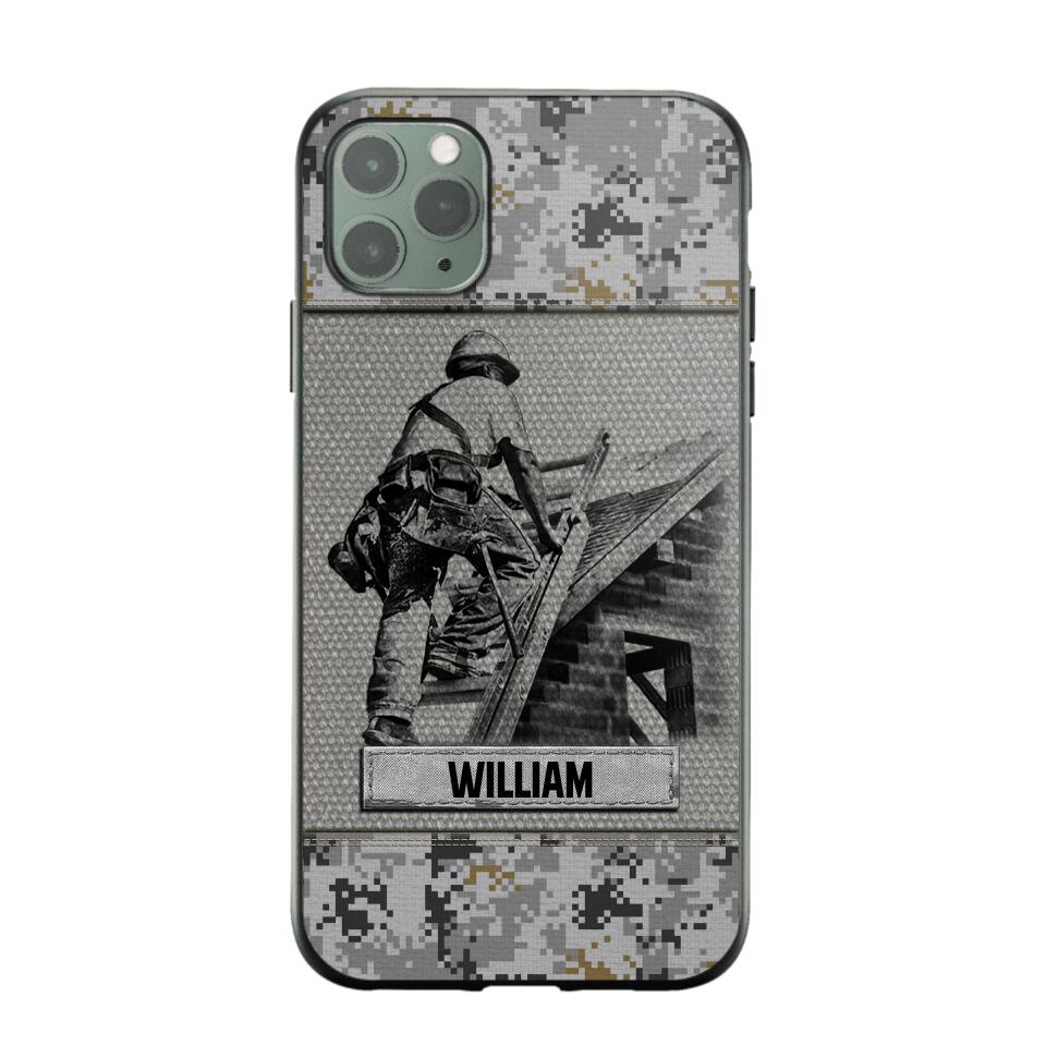 Personalized Roofer Camo Phone Case Printed 22JUL-HQ23