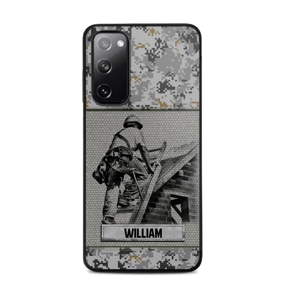 Personalized Roofer Camo Phone Case Printed 22JUL-HQ23