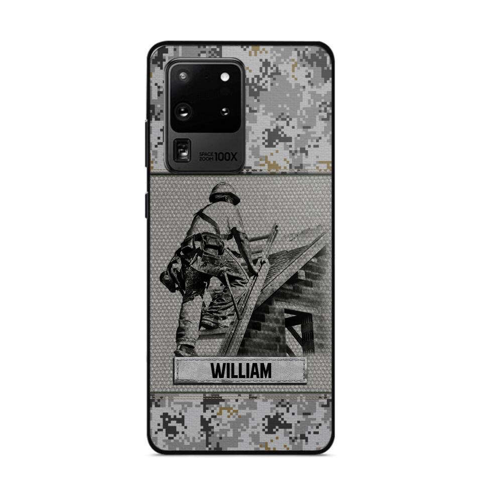 Personalized Roofer Camo Phone Case Printed 22JUL-HQ23