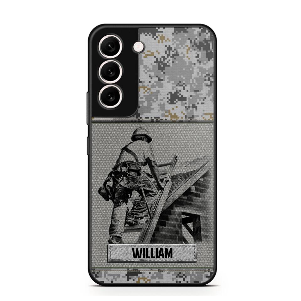 Personalized Roofer Camo Phone Case Printed 22JUL-HQ23
