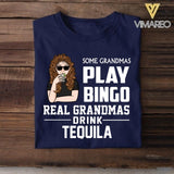 Personalized Some Grandmas Play Bingo Real Grandmas Drink Beer Wine Tequila Tshirt Printed QTVQ2306