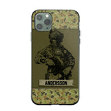 Personalized Australian Soldier Camo Phone Case Printed 22JUL-HC23