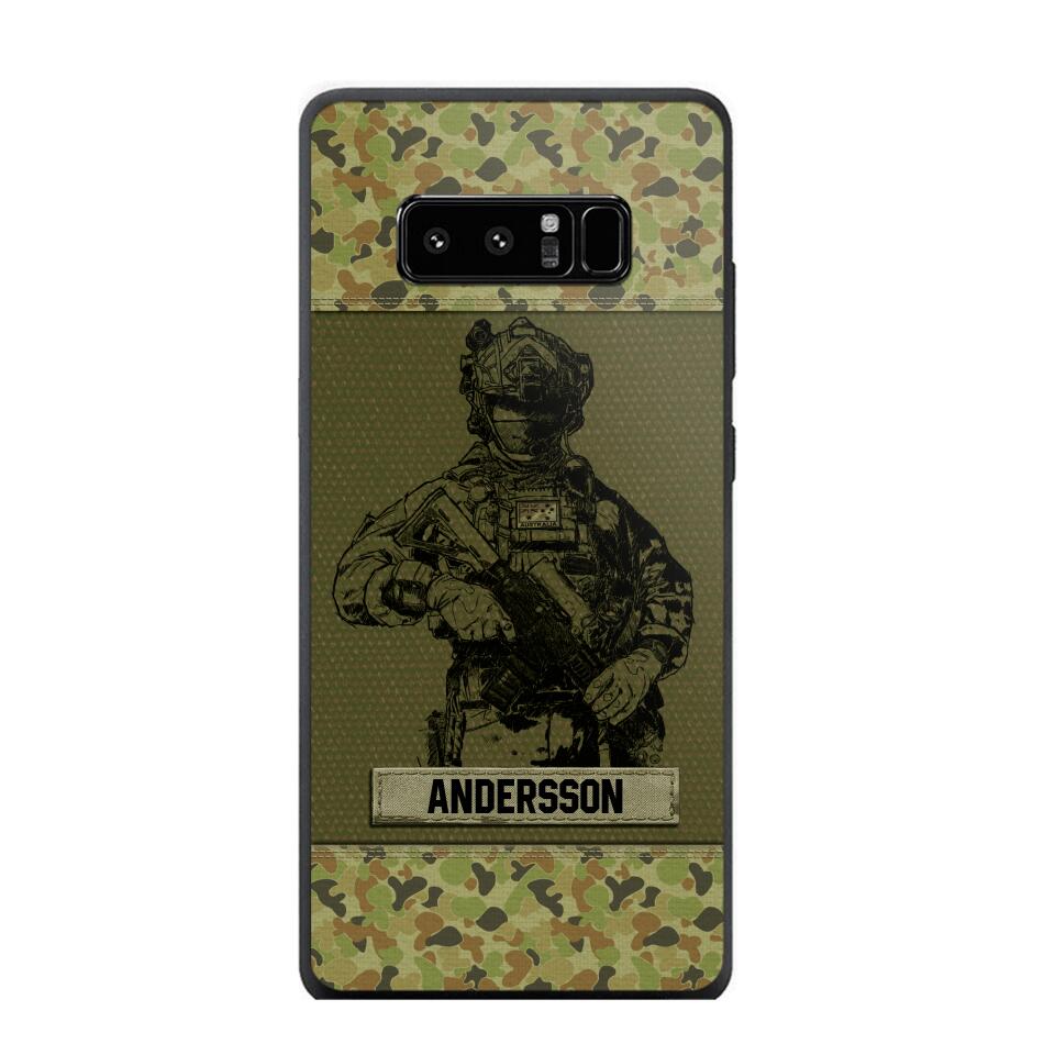 Personalized Australian Soldier Camo Phone Case Printed 22JUL-HC23