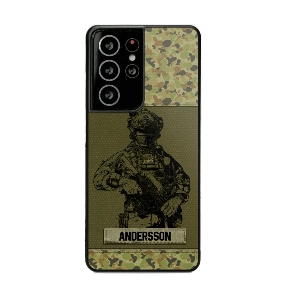 Personalized Australian Soldier Camo Phone Case Printed 22JUL-HC23