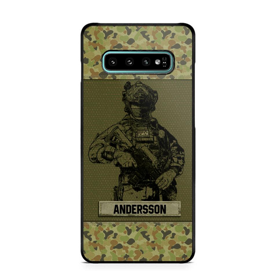 Personalized Australian Soldier Camo Phone Case Printed 22JUL-HC23