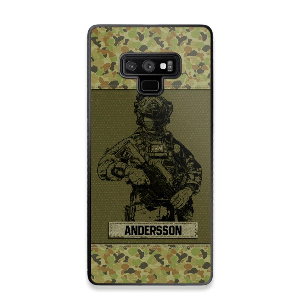 Personalized Australian Soldier Camo Phone Case Printed 22JUL-HC23