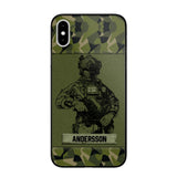 Personalized Swesdish Soldier Camo Phone Case Printed 22JUL-HC23