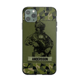 Personalized Swesdish Soldier Camo Phone Case Printed 22JUL-HC23