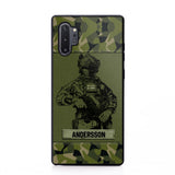 Personalized Swesdish Soldier Camo Phone Case Printed 22JUL-HC23
