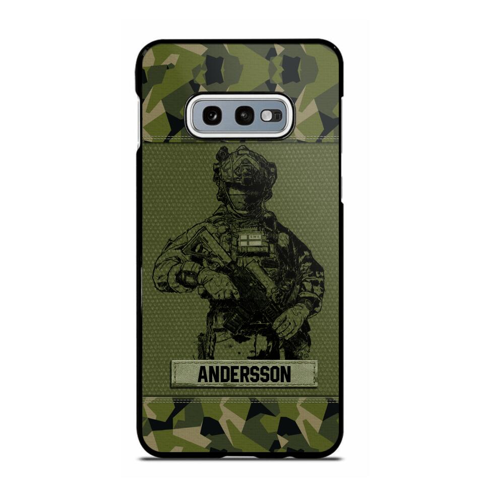 Personalized Swesdish Soldier Camo Phone Case Printed 22JUL-HC23