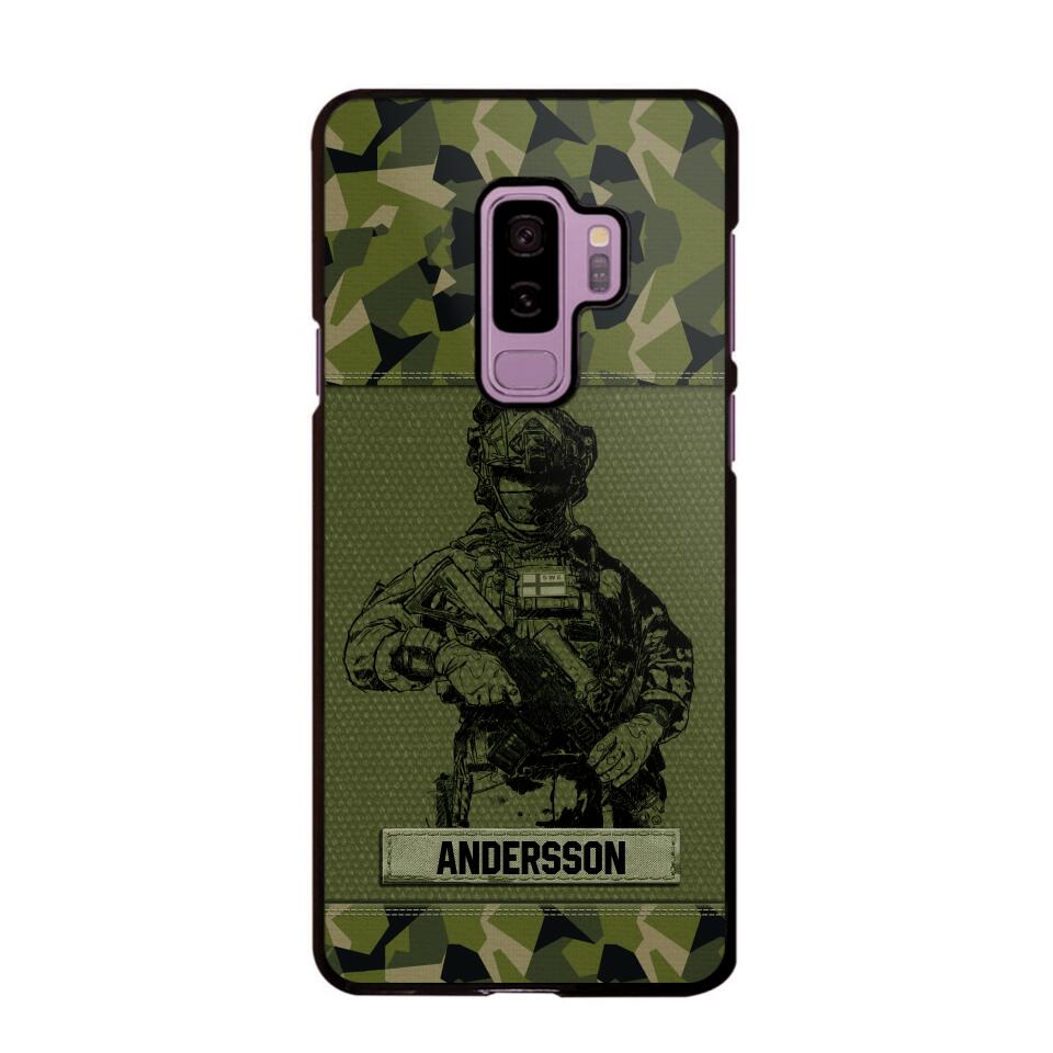 Personalized Swesdish Soldier Camo Phone Case Printed 22JUL-HC23