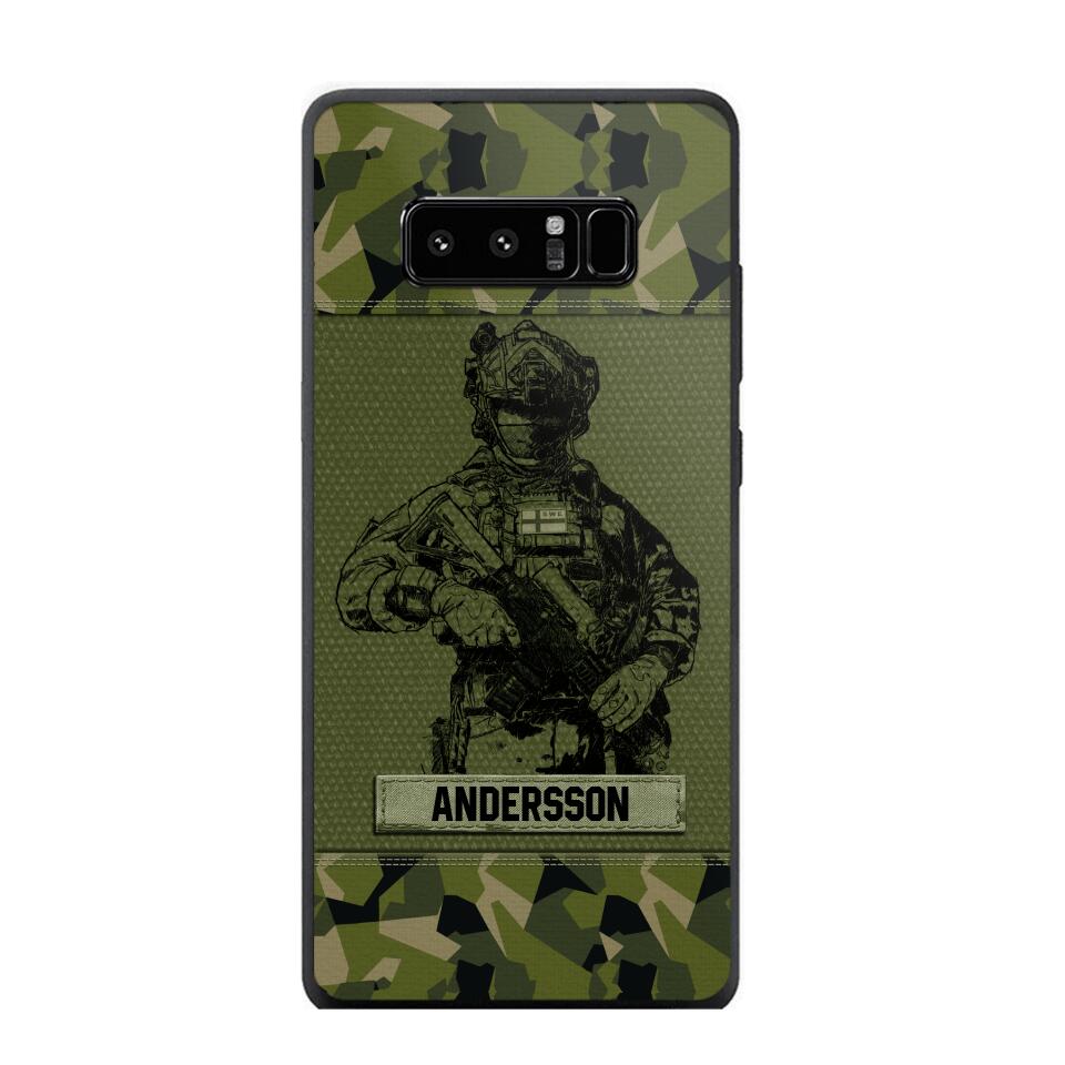 Personalized Swesdish Soldier Camo Phone Case Printed 22JUL-HC23