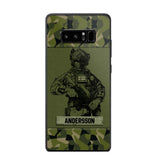 Personalized Swesdish Soldier Camo Phone Case Printed 22JUL-HC23