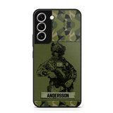 Personalized Swesdish Soldier Camo Phone Case Printed 22JUL-HC23