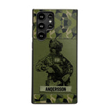 Personalized Swesdish Soldier Camo Phone Case Printed 22JUL-HC23