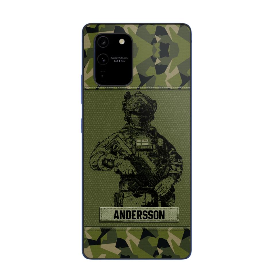 Personalized Swesdish Soldier Camo Phone Case Printed 22JUL-HC23