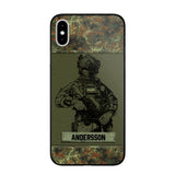 Personalized German Soldier Camo Phone Case Printed 22JUL-HC23